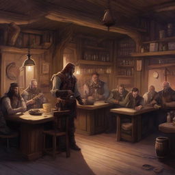 A Dungeons and Dragons world with a western-style saloon