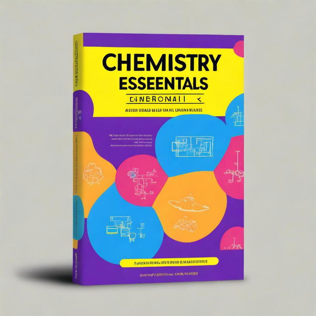 Create a captivating 6"x9" book cover for the book 'Chemistry Essentials for Dummies' with the title at the top and the author name 'John T