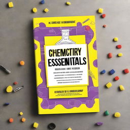 Create a captivating 6"x9" book cover for the book 'Chemistry Essentials for Dummies' with the title at the top and the author name 'John T