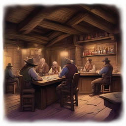 A fantasy western style saloon set in the Dungeons and Dragons world