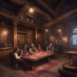 A fantasy western style saloon set in the Dungeons and Dragons world