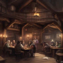 A fantasy western style saloon set in the world of Dungeons and Dragons