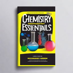 Create a captivating 6"x9" book cover for the book titled 'Chemistry Essentials for Dummies' with the title 'Chemistry Essentials for Dummies' at the top and the author name 'John T