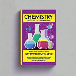 Create a captivating 6"x9" book cover for the book titled 'Chemistry Essentials for Dummies' with the title 'Chemistry Essentials for Dummies' at the top and the author name 'John T