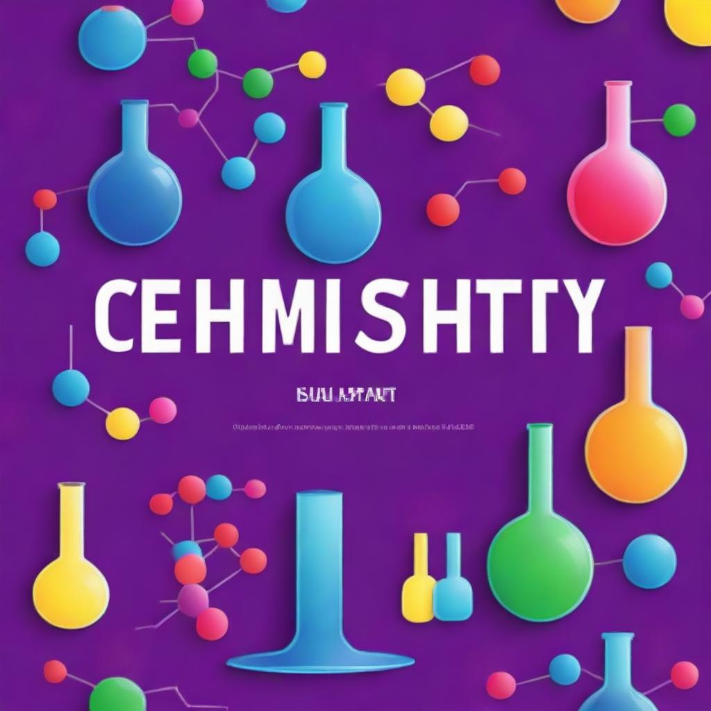 A vibrant and engaging book cover for a chemistry textbook