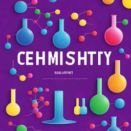 A vibrant and engaging book cover for a chemistry textbook