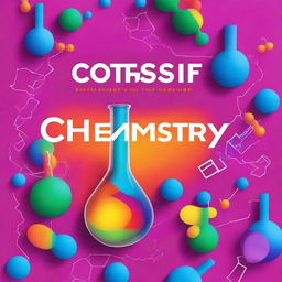 A vibrant and engaging book cover for a chemistry textbook