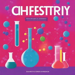 A vibrant and engaging book cover for a chemistry textbook