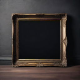 A horizontal vintage art frame mockup with dimensions 17x11 inches