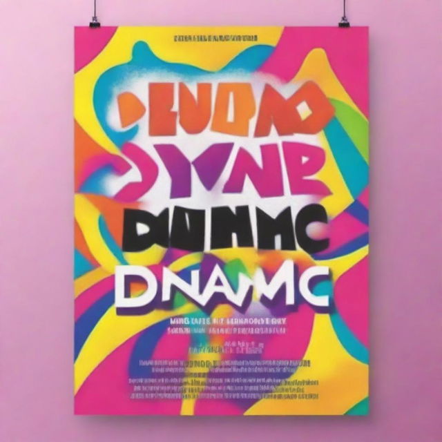 A vibrant poster for the cover band 'DinaMic' performing on July 20th at 12:00 PM at the DKTCPZ square