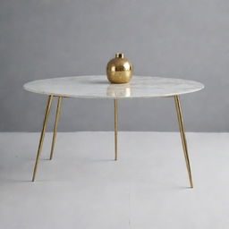 A sophisticated table with shining golden legs