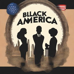 Design a book cover for the title 'Black America'