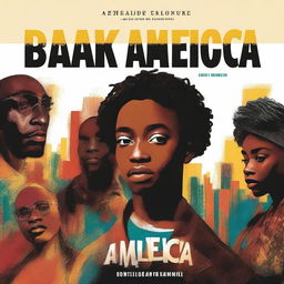 Create a book cover for the title 'Black America' with a focus on criminal justice