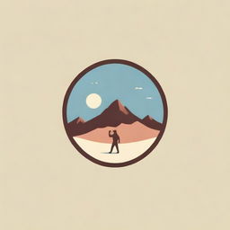 Logo design for 'The Desert Inn', embodying the essence of a rugged desert outpost