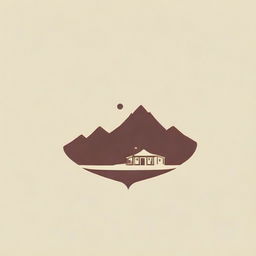 Logo design for 'The Desert Inn', embodying the essence of a rugged desert outpost