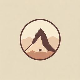 Logo design for 'The Desert Inn', embodying the essence of a rugged desert outpost