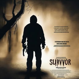 Create a movie poster for a thriller film titled 'Survivor (El conciliador)'