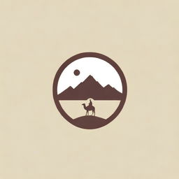 Logo design for 'The Desert Inn', embodying the essence of a rugged desert outpost