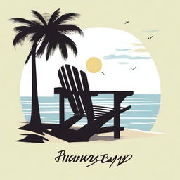 A shirt design featuring an Adirondack chair with the text 'AWAY AT THE BAY'