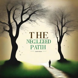 Create a book cover for a personal development book titled 'The Neglected Path: From Shadows to Self'