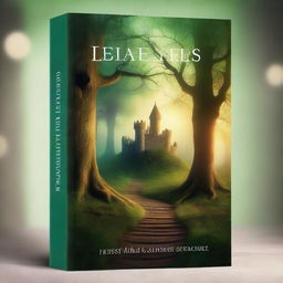 Create an ebook cover featuring a mystical forest with a hidden path leading to an ancient castle