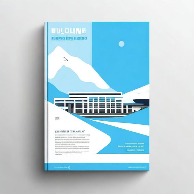 Creative cover design for the Pedagogical University of the Ministry of Education of Bolivia, featuring sky blue and white colors