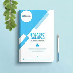 Creative cover design for the Pedagogical University of the Ministry of Education of Bolivia, featuring sky blue and white colors