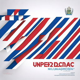 Creative cover for the Universidad Pedagógica del Ministerio de Educación de Bolivia in blue, red, and white colors