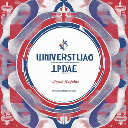 Creative cover for the Universidad Pedagógica del Ministerio de Educación de Bolivia in blue, red, and white colors