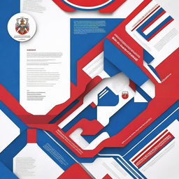 Creative cover for the Universidad Pedagógica del Ministerio de Educación de Bolivia in blue, red, and white colors