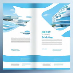 A creative cover page for the Pedagogical University of the Ministry of Education of Bolivia, featuring sky blue and white colors