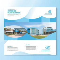 A creative cover page for the Universidad Pedagógica del Ministerio de Educación de Bolivia, featuring a color scheme of sky blue and white