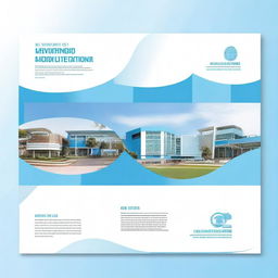 A creative cover page for the Universidad Pedagógica del Ministerio de Educación de Bolivia, featuring a color scheme of sky blue and white