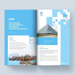 A creative cover page for the Universidad Pedagógica del Ministerio de Educación de Bolivia, featuring a color scheme of sky blue and white