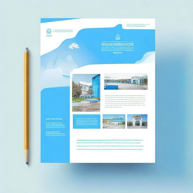 A creative cover page for the Universidad Pedagógica del Ministerio de Educación de Bolivia, featuring a color scheme of sky blue and white