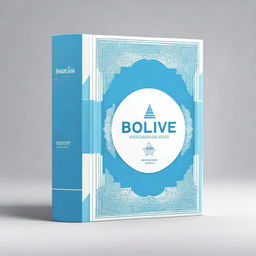 A stylized cover with borders for the Pedagogical University of the Ministry of Education of Bolivia, featuring sky blue and white colors