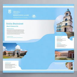 Create a border design for a university cover page for the Pedagogical University of the Ministry of Education of Bolivia