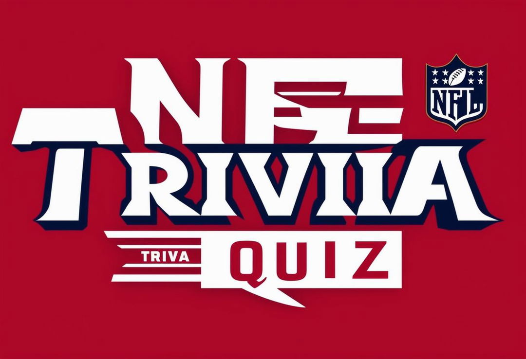 Create an HD graphic for an 'NFL Trivia Quiz' YouTube thumbnail background, featuring the NFL logo, with a cinematic and dynamic design