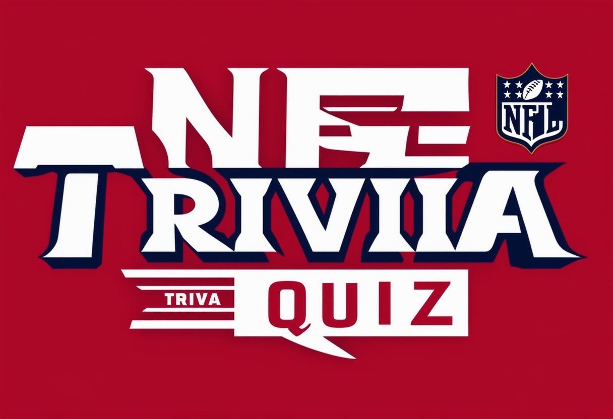 Create an HD graphic for an 'NFL Trivia Quiz' YouTube thumbnail background, featuring the NFL logo, with a cinematic and dynamic design