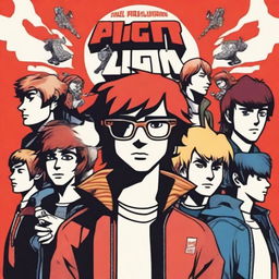 Create a dynamic movie poster for Scott Pilgrim VS