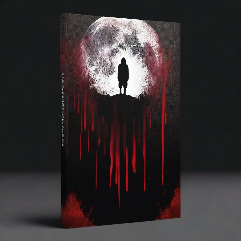 Create a book cover with dimensions 9 inches down and 6 inches across, featuring a black background