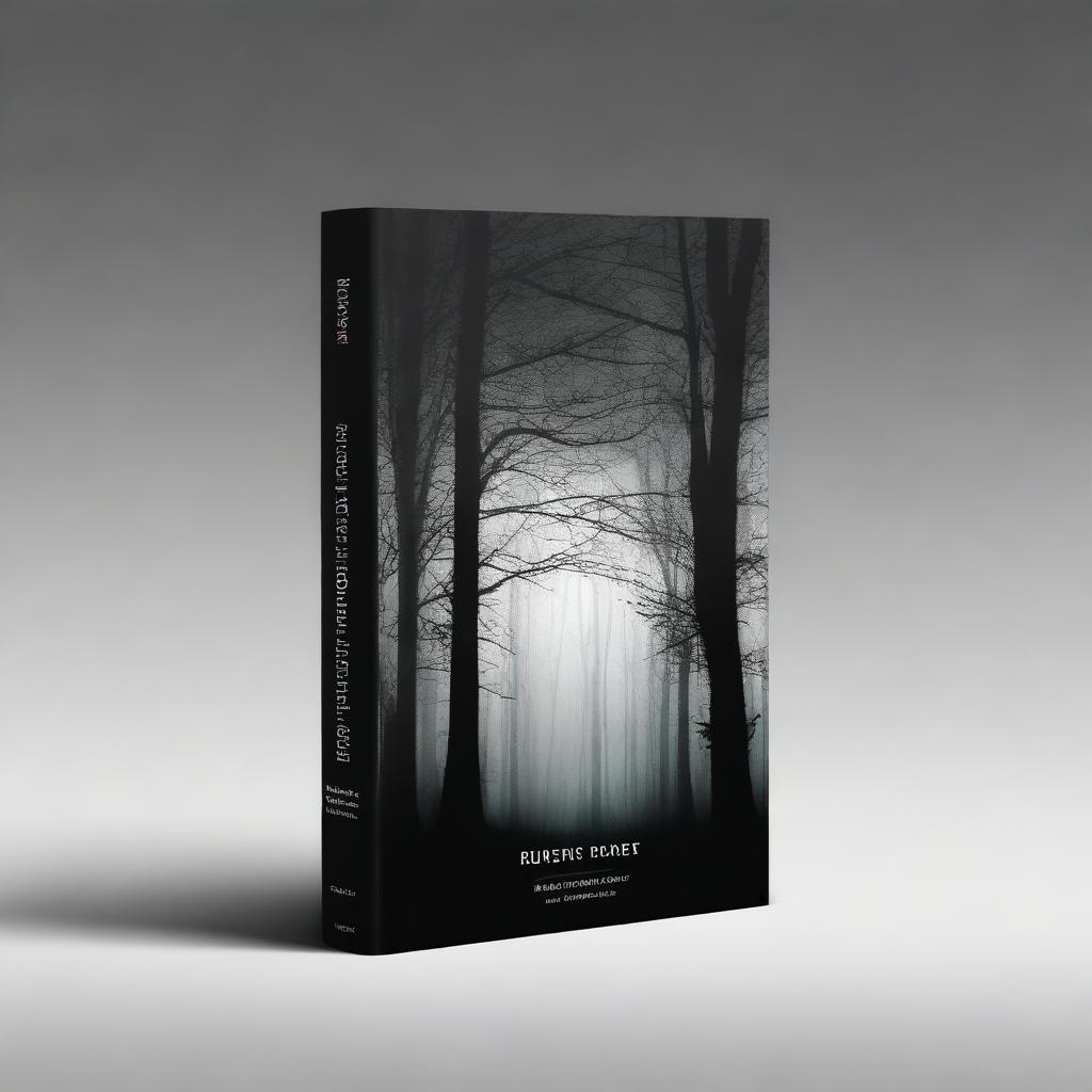 Create a book cover with dimensions 9 inches down and 6 inches across, featuring a black background