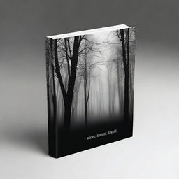 Create a book cover with dimensions 9 inches down and 6 inches across, featuring a black background