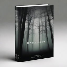 Create a book cover with dimensions 9 inches down and 6 inches across, featuring a black background