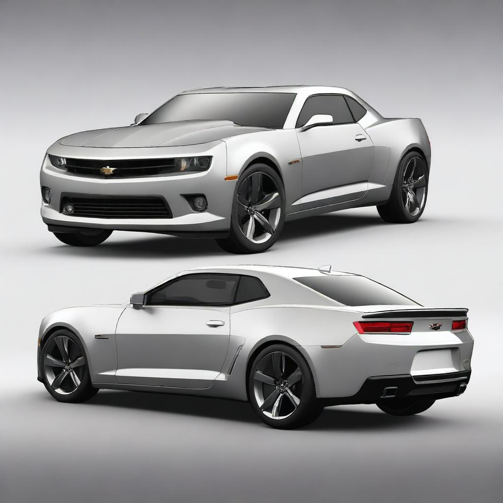 Create an image of a four-door Chevrolet Camaro, showcasing its sleek design and modern aesthetics