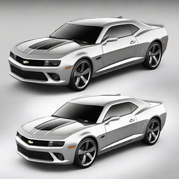 Create an image of a four-door Chevrolet Camaro, showcasing its sleek design and modern aesthetics