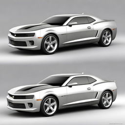 Create an image of a four-door Chevrolet Camaro, showcasing its sleek design and modern aesthetics