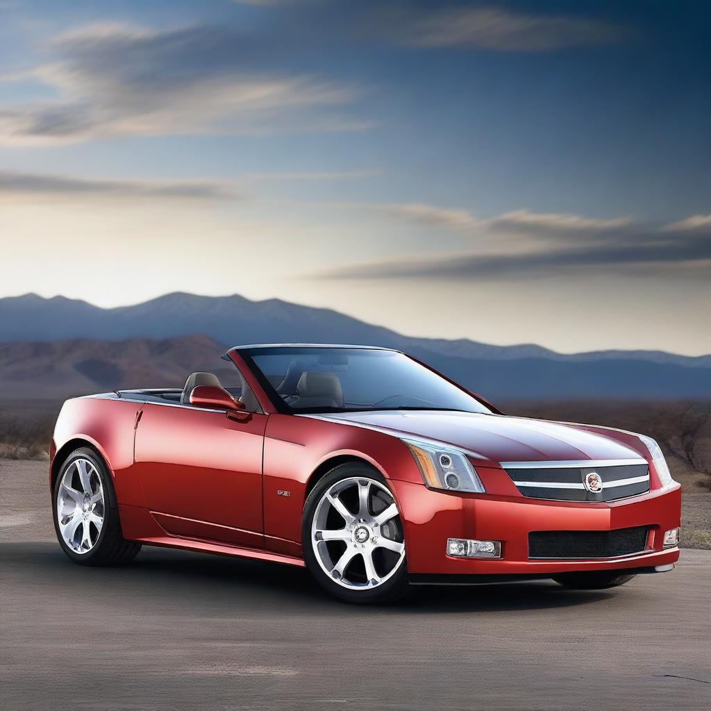 Create an image of the Cadillac XLR with a sportier look