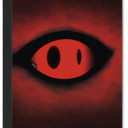 Create a book cover with dimensions 9 inches down and 6 inches across, featuring a single red vampire eye looking straight ahead