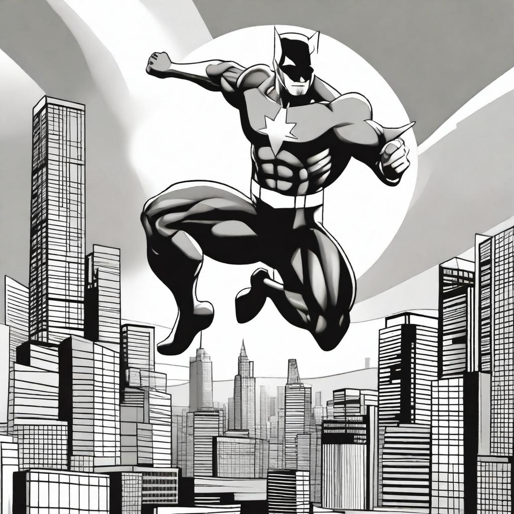 A detailed and classic depiction of Northstar, the superhero known for his incredible speed and flight abilities, wearing his iconic black and white costume